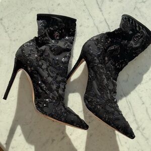Gianvito Rossi Elegant Black Sequin Women's Heels